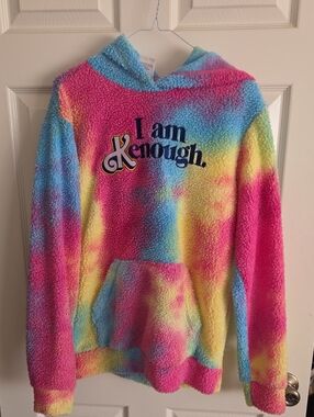 Barbie Multicolor Sherpa Hoodie - Pink, Blue, Yellow